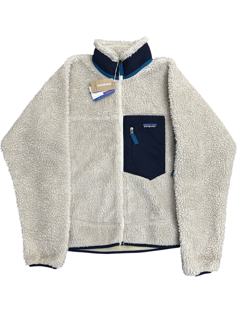 Patagonia Classic Retro-X Fleece Jacket Natural Navy Blue Men’s Size S